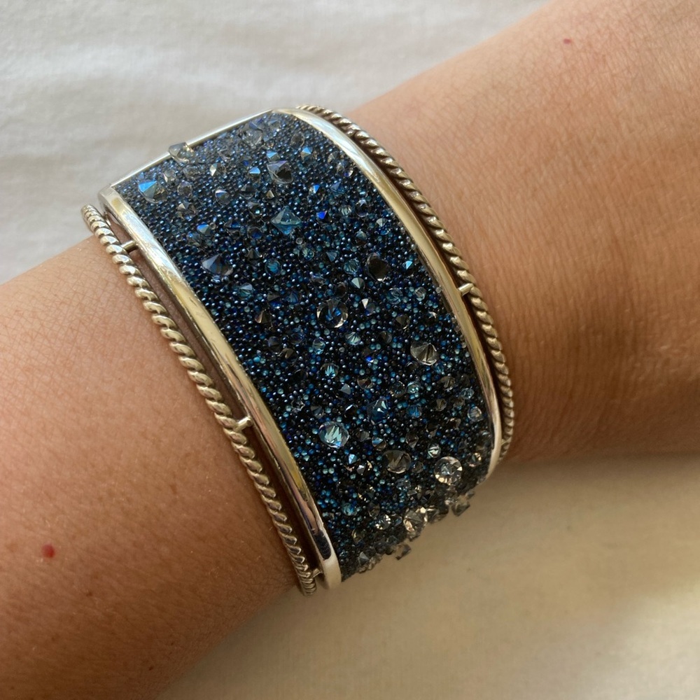 Brighton Cuff Bracelet with Faux Blue Quartz
